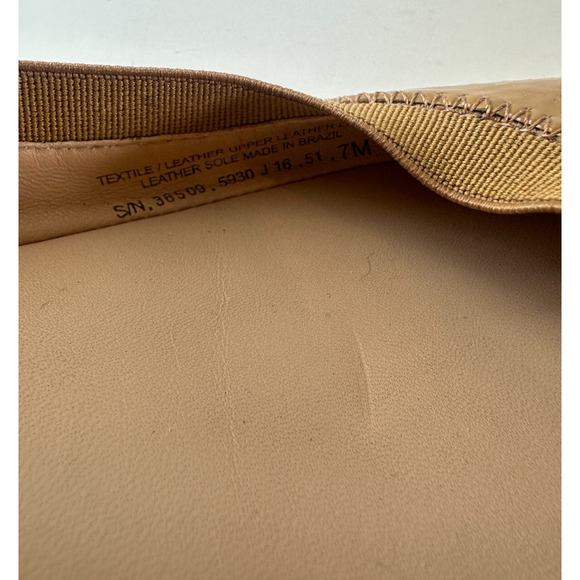 Tory Burch Caroline 2 Ballet Flats Tan Beige Patent Leather Ballerina Shoes 7 7M - Picture 10 of 16